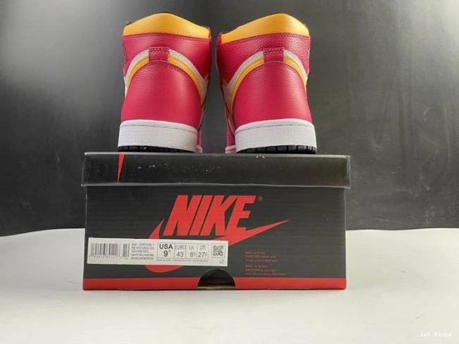 1st Kicks Shoes Fusion OGLight Red High 1 Air Jordan 555088-603 0814